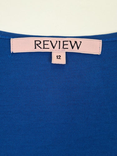 Second-Hand - Review Scoop Neck Chiffon Pleat Blouse Size 12 - SwapUp