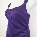 Second-Hand - Maggy London Grape Satin Elegant Midi Dress Size 14 - SwapUp