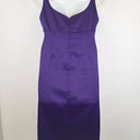 Second-Hand - Maggy London Grape Satin Elegant Midi Dress Size 14 - SwapUp