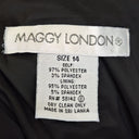 Second-Hand - Maggy London Grape Satin Elegant Midi Dress Size 14 - SwapUp