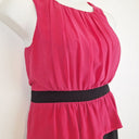 Second-Hand - Review Colour Block Gathered Neck Mini Dress Size 12 - SwapUp