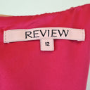 Second-Hand - Review Colour Block Gathered Neck Mini Dress Size 12 - SwapUp