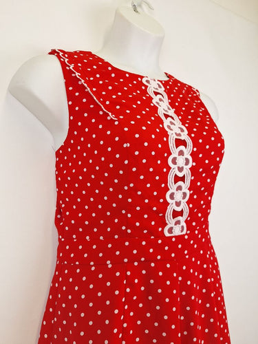 Second-Hand - Review Sweet Polka Dot Lace Cut Out Playsuit Size 12 - SwapUp