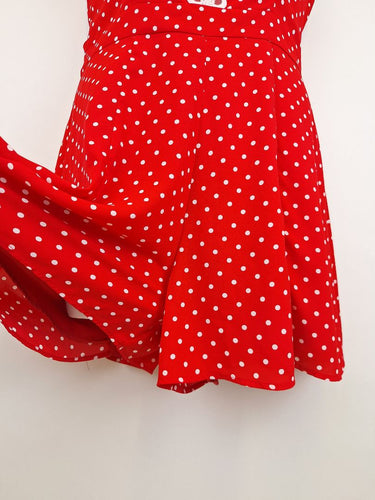 Second-Hand - Review Sweet Polka Dot Lace Cut Out Playsuit Size 12 - SwapUp