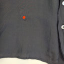 Second-Hand - Assorted Brands Classy Charcoal Frilled Silk Blouse Size 12 - SwapUp