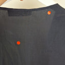 Second-Hand - Assorted Brands Classy Charcoal Frilled Silk Blouse Size 12 - SwapUp
