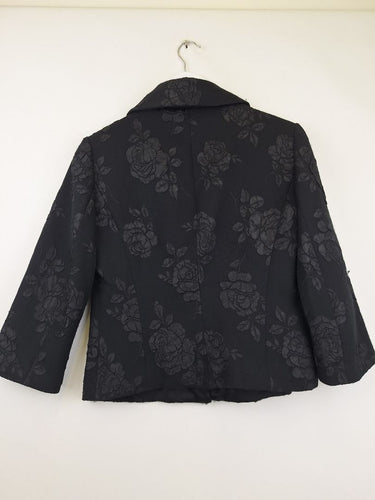 Second-Hand - Lisa Ho Jacquard Cropped Tailored Jacket Size 12 - SwapUp