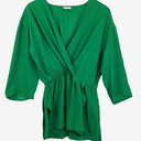 Second-Hand - Seed Vibrant Cross Body Peplum Top Size 10 - SwapUp