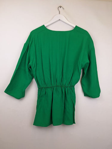 Second-Hand - Seed Vibrant Cross Body Peplum Top Size 10 - SwapUp