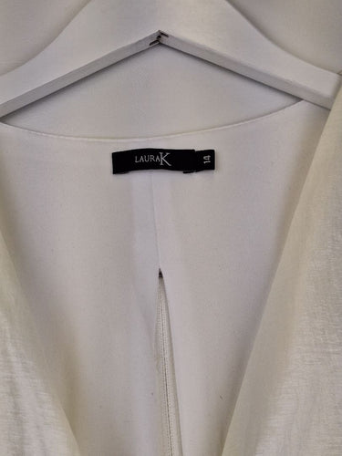 Second-Hand - Laura K Pearl Elegant Draped Top Size 14 - SwapUp