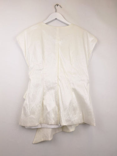 Second-Hand - Laura K Pearl Elegant Draped Top Size 14 - SwapUp