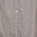 Second-Hand - Hammock & Vine Beige Linen Drawstring Collarless Shirt Size 10 - SwapUp