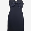 Second-Hand - Geoff Bade Sweet Navy Embellished Bow Dress Size 12 - SwapUp