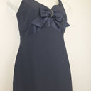 Second-Hand - Geoff Bade Sweet Navy Embellished Bow Dress Size 12 - SwapUp