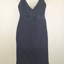 Second-Hand - Geoff Bade Sweet Navy Embellished Bow Dress Size 12 - SwapUp
