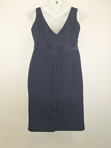 Second-Hand - Geoff Bade Sweet Navy Embellished Bow Dress Size 12 - SwapUp