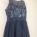 Second-Hand - Wayne Cooper Navy Sequinned Cocktail Mini Dress Size 10 - SwapUp