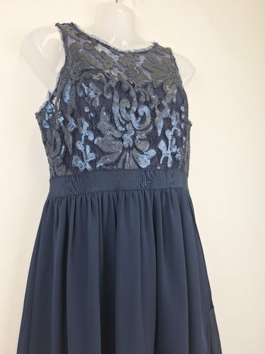 Second-Hand - Wayne Cooper Navy Sequinned Cocktail Mini Dress Size 10 - SwapUp