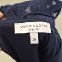 Second-Hand - Wayne Cooper Navy Sequinned Cocktail Mini Dress Size 10 - SwapUp