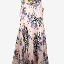 Second-Hand - Review Feminine Soft Pink Floral Midi Dress Size 10 - SwapUp