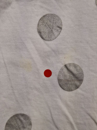 Second-Hand - Foil Silver Polka Dot Casual T-shirt Size M - SwapUp
