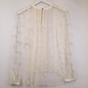 Second-Hand - Sass & Bide Double Act Sheer Spotted Mesh Top Size 6 - SwapUp