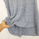 Second-Hand - Tahari Blue Slate Cap Sleeve Casual T-shirt Size M - SwapUp