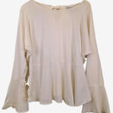 Second-Hand - IMONNI Elegant Ivory Bell Sleeve Top Size 12 - SwapUp