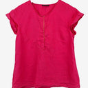 Second-Hand - See Saw Fuchsia 80's Style Linen Top Size 12 - SwapUp