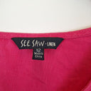 Second-Hand - See Saw Fuchsia 80's Style Linen Top Size 12 - SwapUp