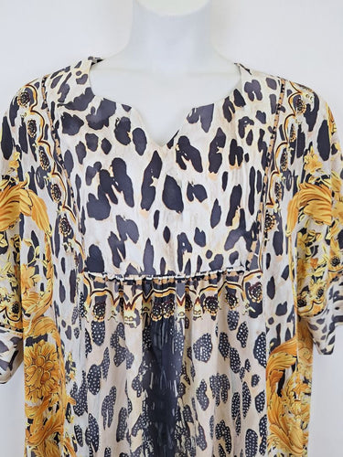 Second-Hand - Issy Embellished Golden Cheetah Dress Size XL - SwapUp