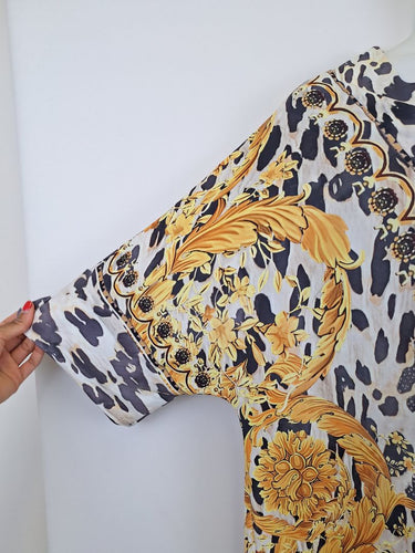 Second-Hand - Issy Embellished Golden Cheetah Dress Size XL - SwapUp