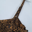 Second-Hand - Assorted Brands Tan Tiger Cropped Top Size M - SwapUp