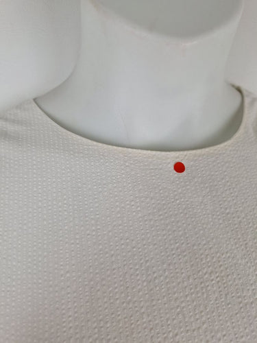 Second-Hand - The Fated Seersucker Crisp Drawstring Midi Dress Size 14 - SwapUp
