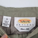 Second-Hand - Talbots Khaki Silk Pencil Midi Skirt Size 14 - SwapUp