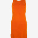 Second-Hand - Assorted Brands Tangerine Bodycon Ribbed Knit Mini Dress Size 12 - SwapUp