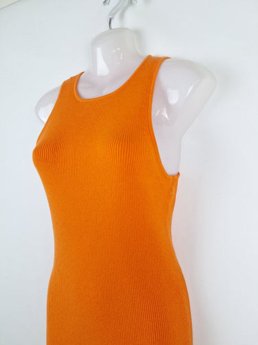 Second-Hand - Assorted Brands Tangerine Bodycon Ribbed Knit Mini Dress Size 12 - SwapUp