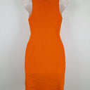 Second-Hand - Assorted Brands Tangerine Bodycon Ribbed Knit Mini Dress Size 12 - SwapUp