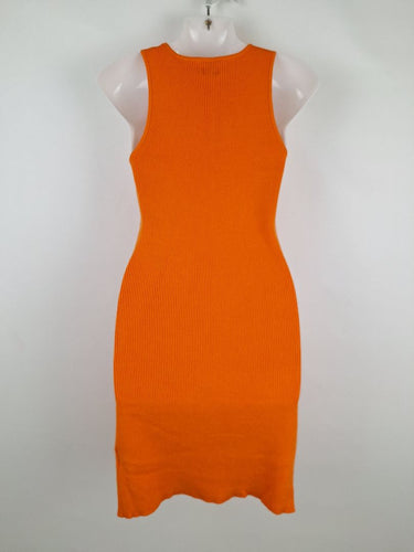 Second-Hand - Assorted Brands Tangerine Bodycon Ribbed Knit Mini Dress Size 12 - SwapUp