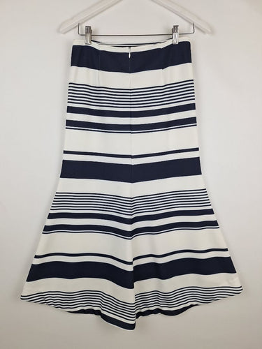 Second-Hand - Maurie & Eve Navy Stripe High Low Skirt Size 12 - SwapUp
