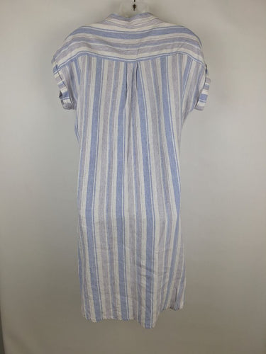 Second-Hand - RB Sellers Ocean Stripe Linen Shirt Dress Size 10 - SwapUp