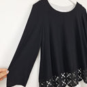 Second-Hand - Joseph Ribkoff Lace Trim Layered Top Size 12 - SwapUp