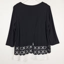 Second-Hand - Joseph Ribkoff Lace Trim Layered Top Size 12 - SwapUp