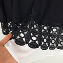 Second-Hand - Joseph Ribkoff Lace Trim Layered Top Size 12 - SwapUp
