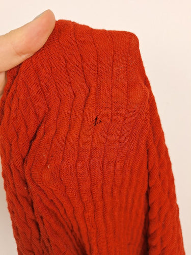 Second-Hand - Veducci Maroon Textured Abstract Jacket Size 10 - SwapUp