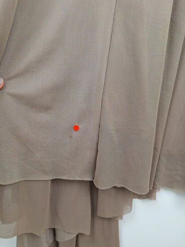 Second-Hand - Honey & Lace Taupe Mesh Maxi Skirt Size XXXL - SwapUp