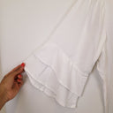 Second-Hand - Carolina Crisp White Frill Edge Top Size L - SwapUp