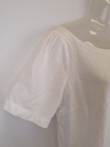 Second-Hand - Witchery Delicate Linen Blend Broderie Detail Dress Size S - SwapUp