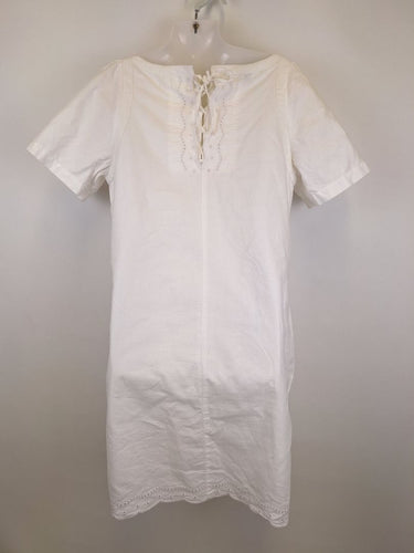 Second-Hand - Witchery Delicate Linen Blend Broderie Detail Dress Size S - SwapUp