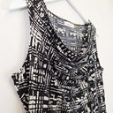 Second-Hand - Calvin Klein Cowl Neck B&W Top Size M - SwapUp